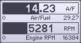 Bar Graph Screen (Air Fuel Ratio and Engine RPM)