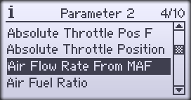 Parameter Select Screen